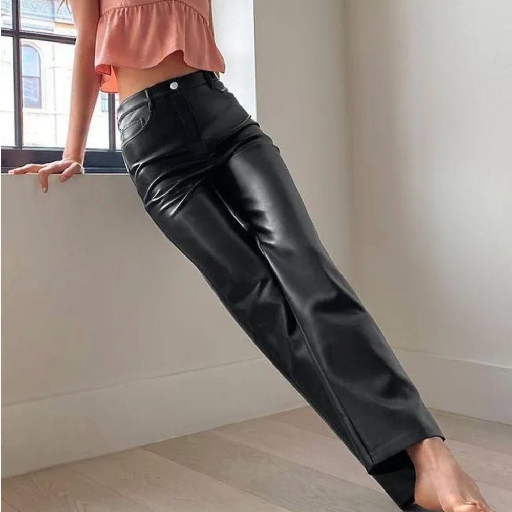 Aritzia Wilfred Melina Faux Leather Pants Size 2